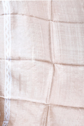Grey Pure Kora Silk Saree