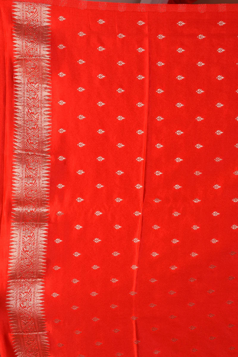 White Blended Mashru Silk Saree - Keya Seth Exclusive