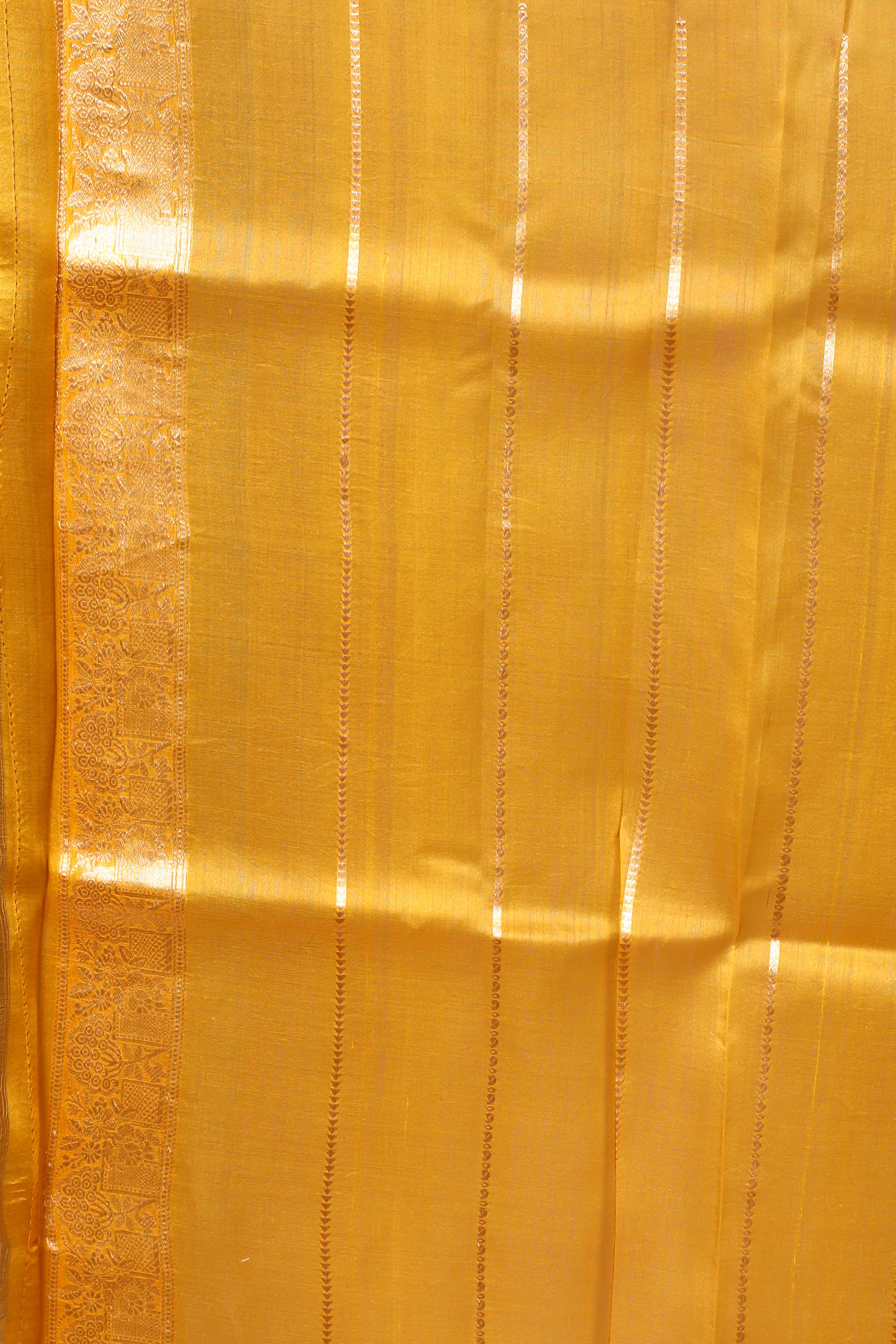Mustard Pure Kora Saree