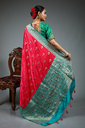 Red Blended Silk Saree