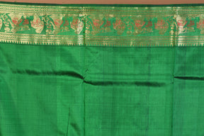 Green Pure Silk Saree with Blouse Piece - Keya Seth Exclusive