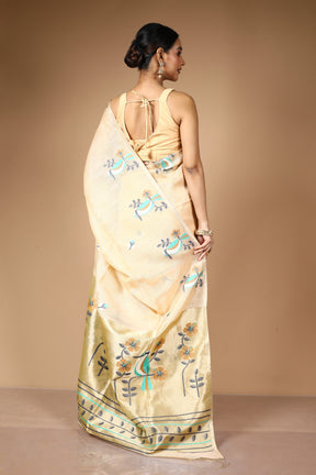 Offwhite Tussar Saree