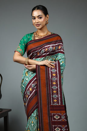 Green Ikkat Saree
