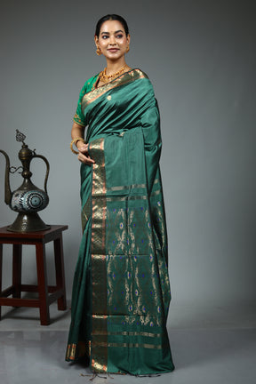 Green Gadwal Saree