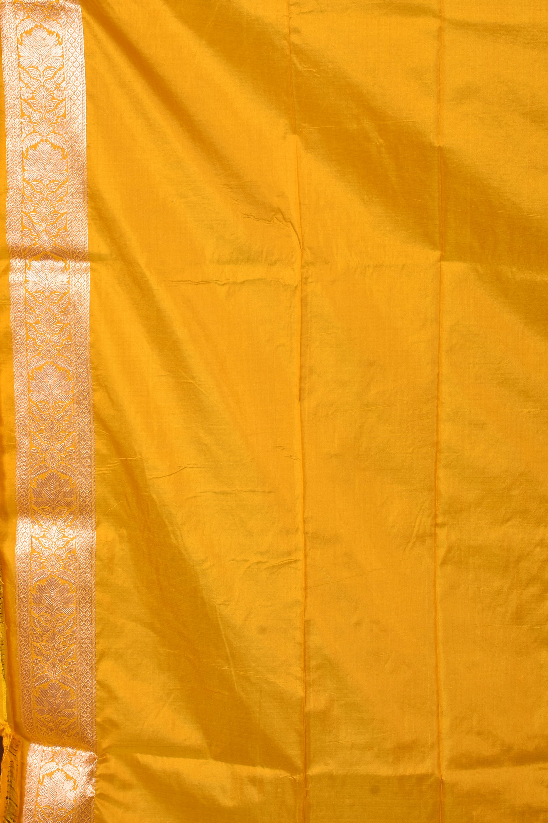 Yellow Pure Katan Saree with Golden Zari - Keya Seth Exclusive