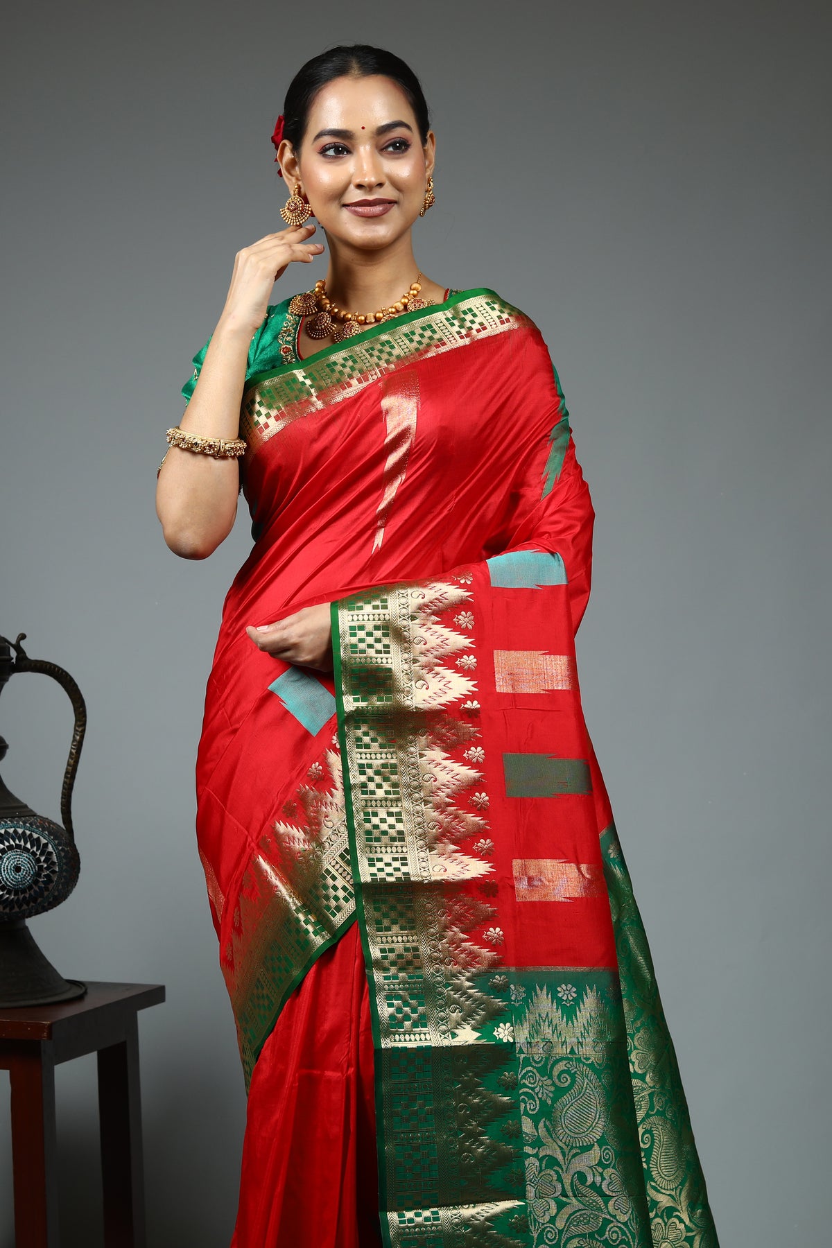 Red Pure Kanjivaram Silk Saree
