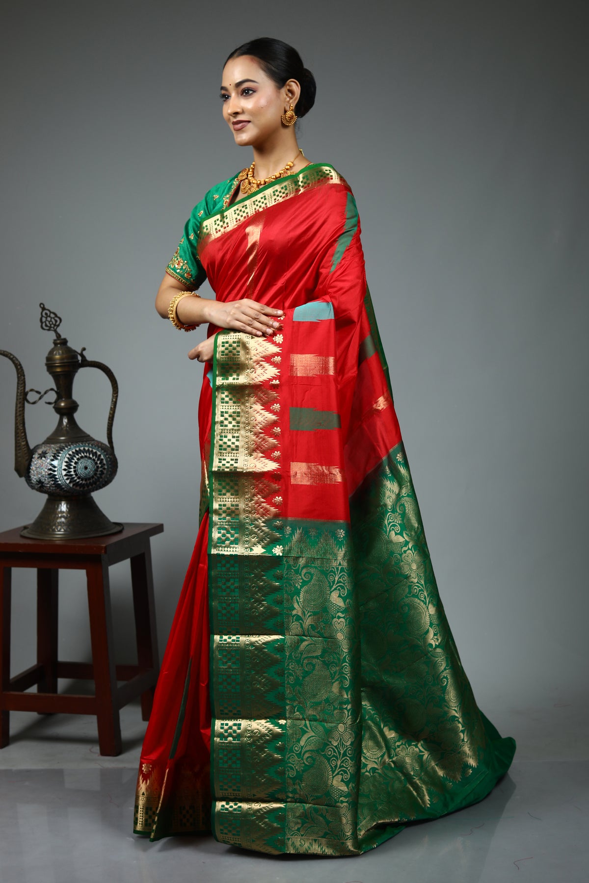 Red Pure Kanjivaram Silk Saree