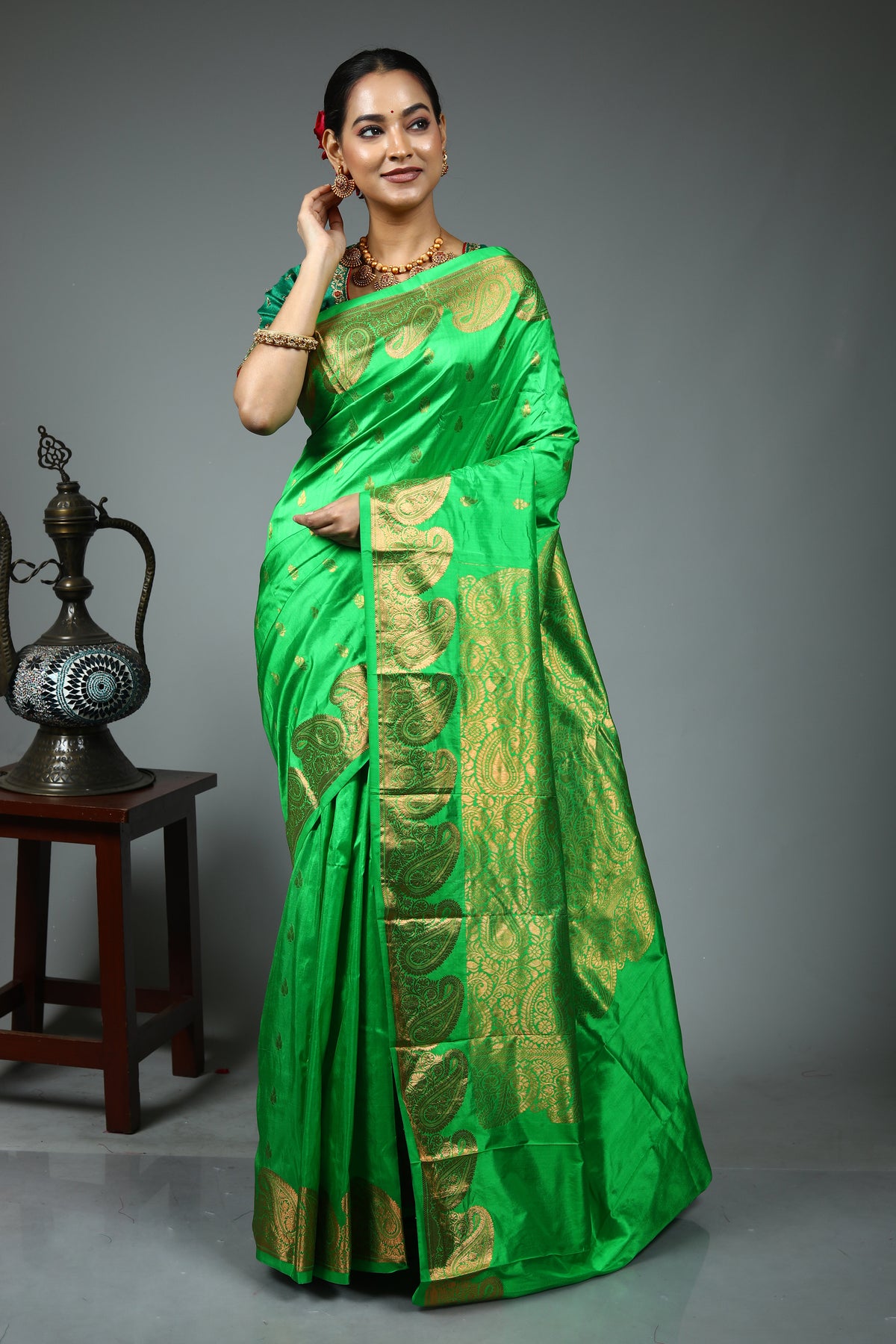 Green Kanjivaram Saree