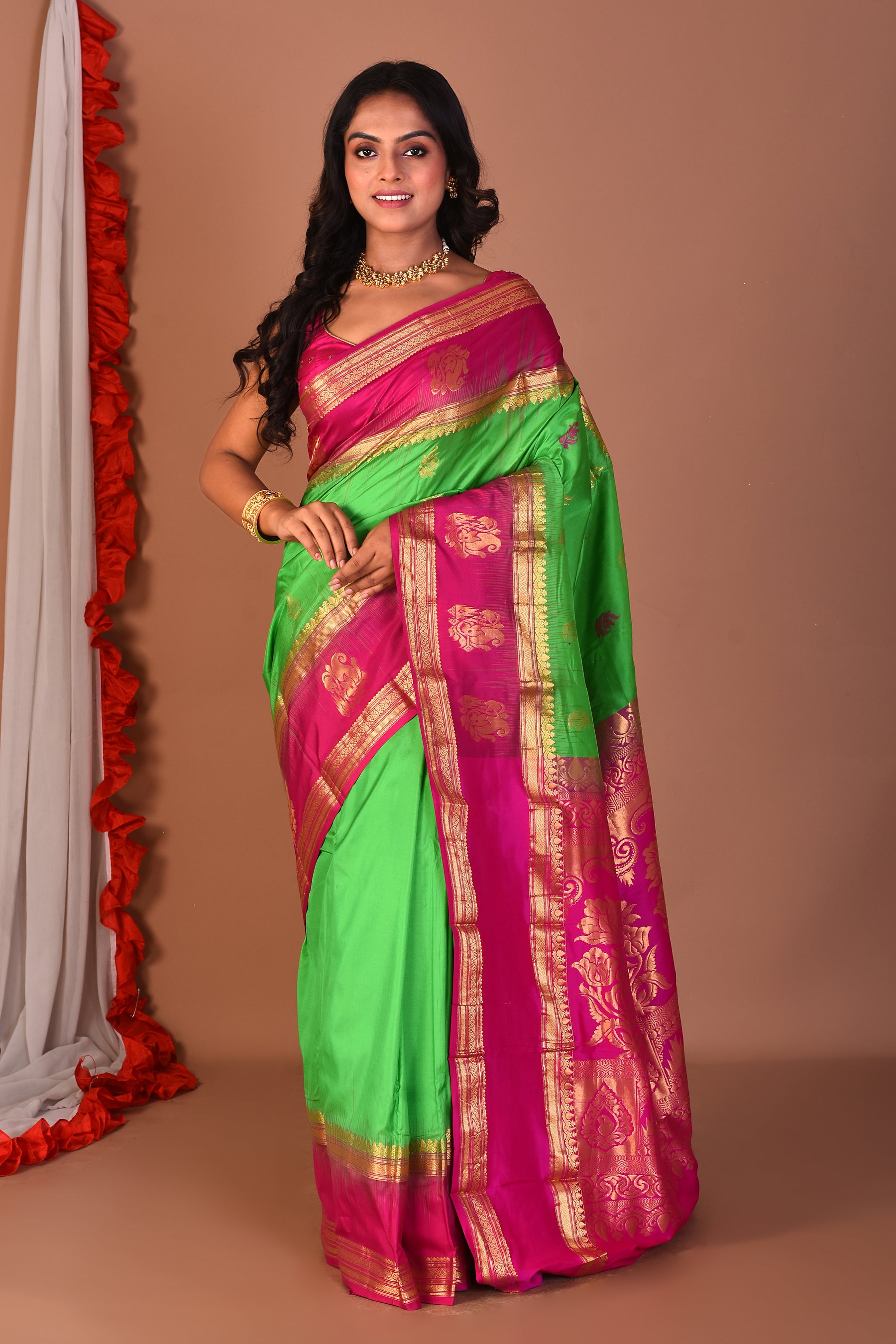 Green Pure Kanjivaram Silk Saree - Keya Seth Exclusive