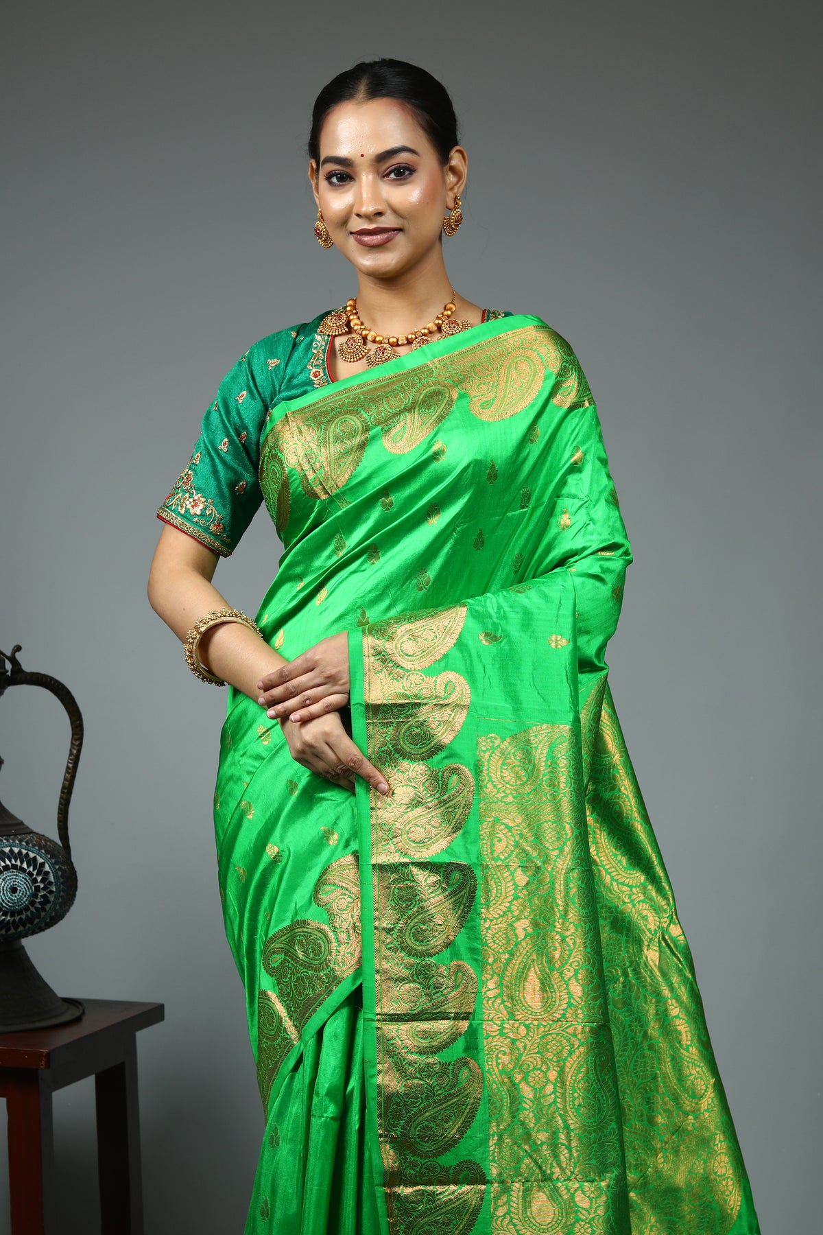 Green Kanjivaram Saree