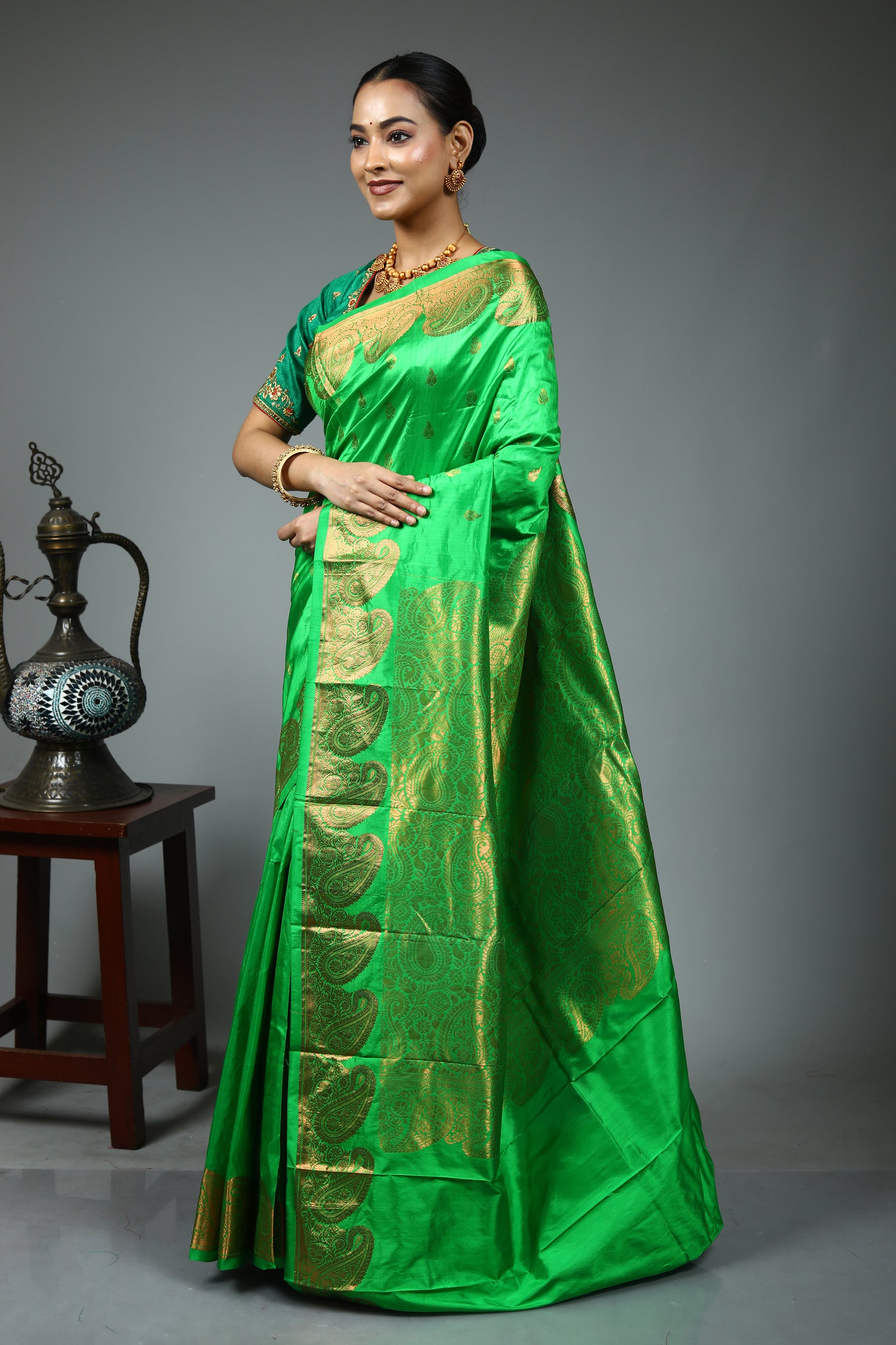 Green Kanjivaram Saree