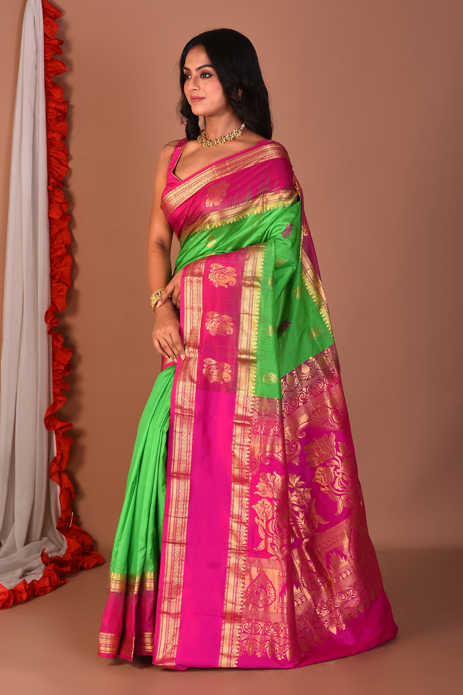 Green Pure Kanjivaram Silk Saree - Keya Seth Exclusive
