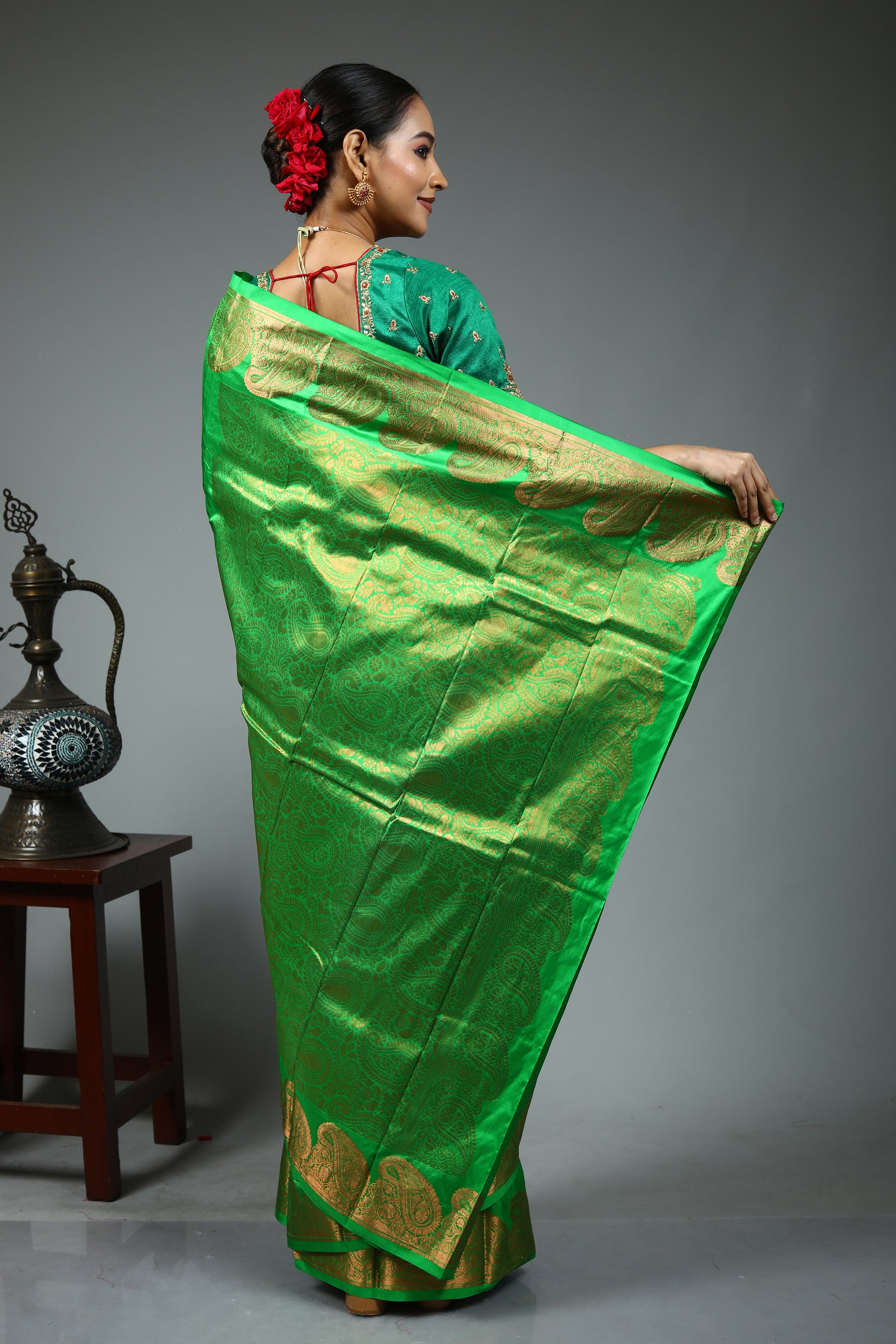 Green Kanjivaram Saree