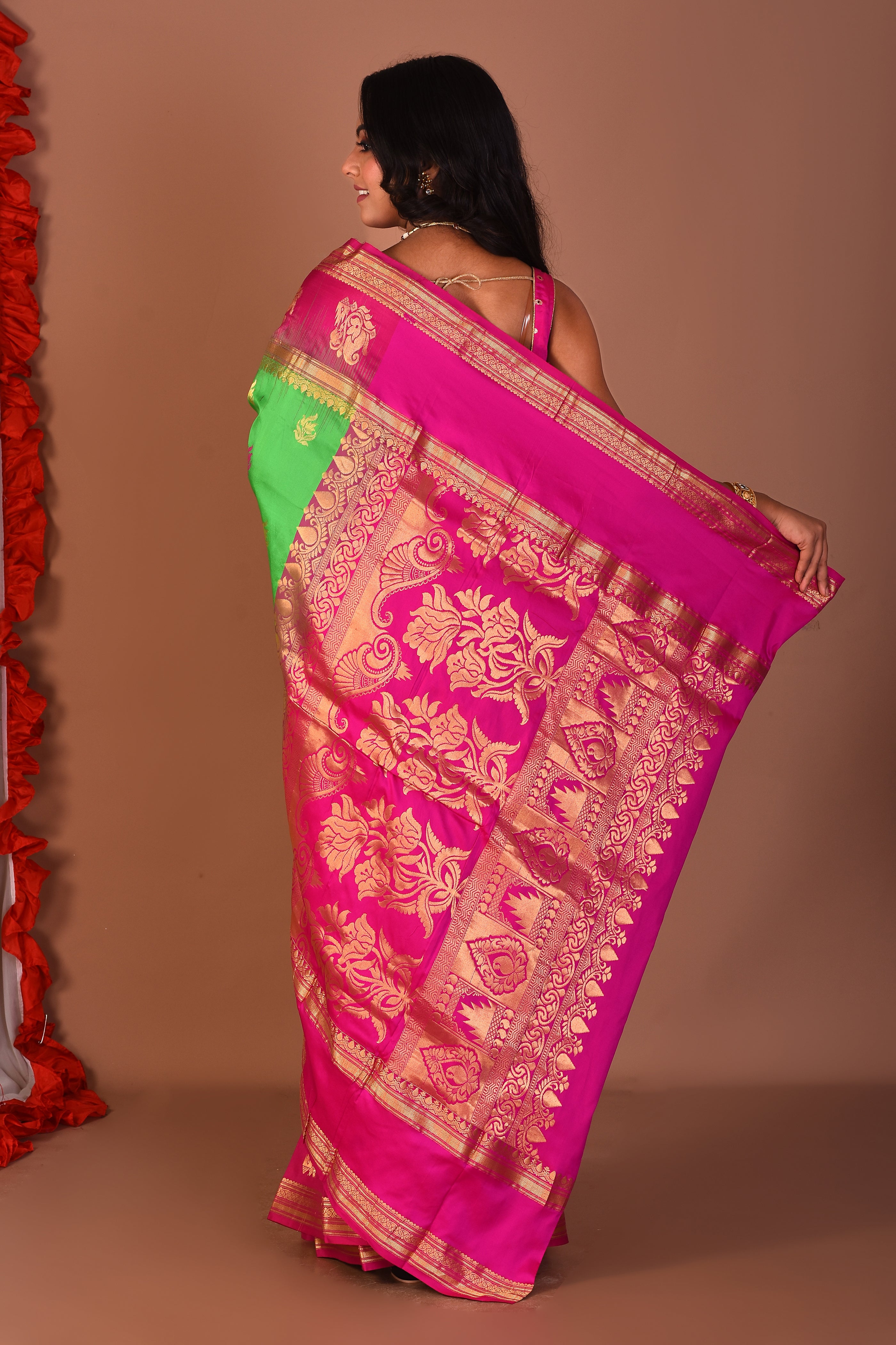 Green Pure Kanjivaram Silk Saree - Keya Seth Exclusive
