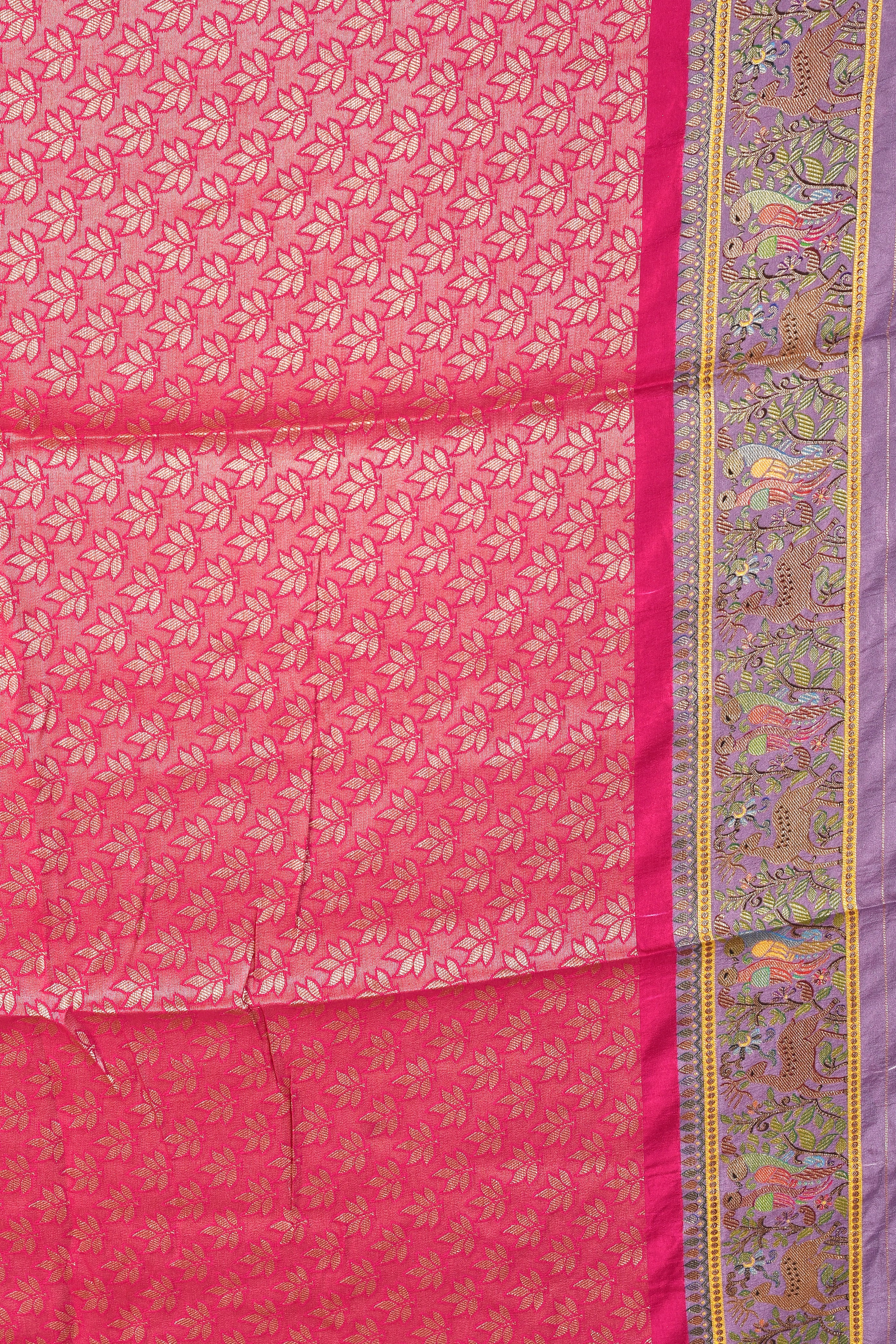Lavender Blended Printed Silk Saree - Keya Seth Exclusive