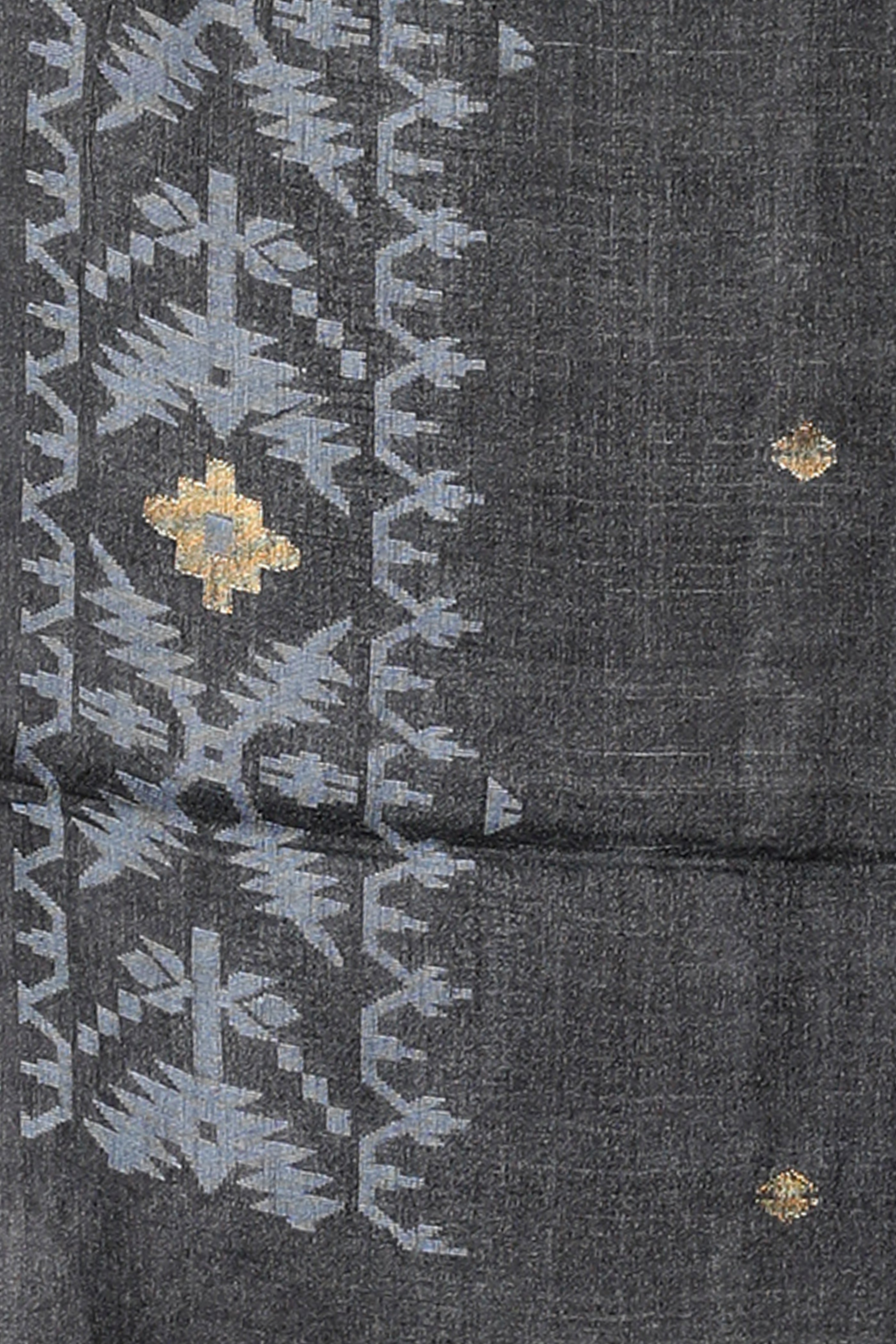 Black Pure Tussar Saree