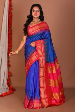 Blue Pure Kanjivaram Silk Saree - Keya Seth Exclusive