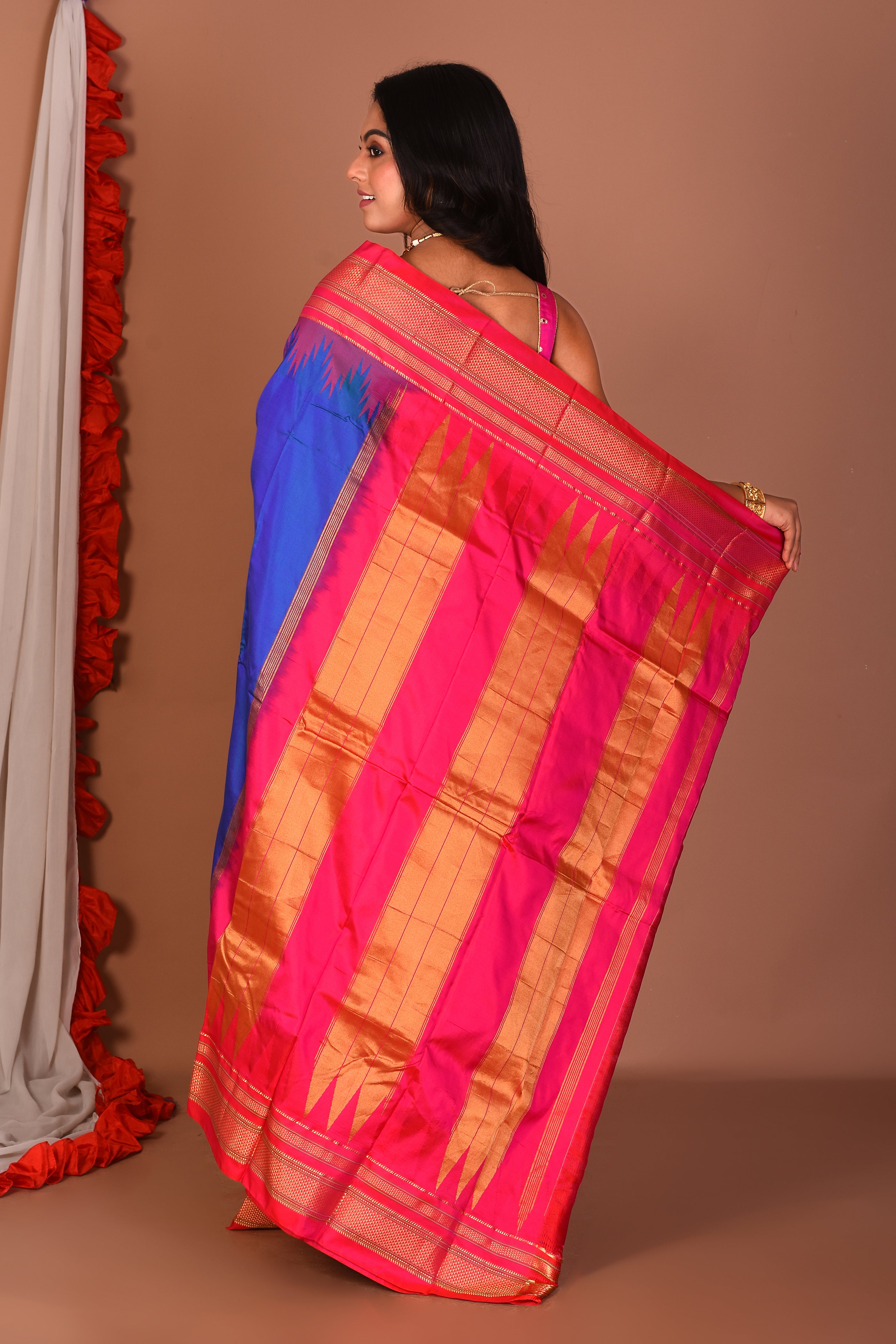 Blue Pure Kanjivaram Silk Saree - Keya Seth Exclusive