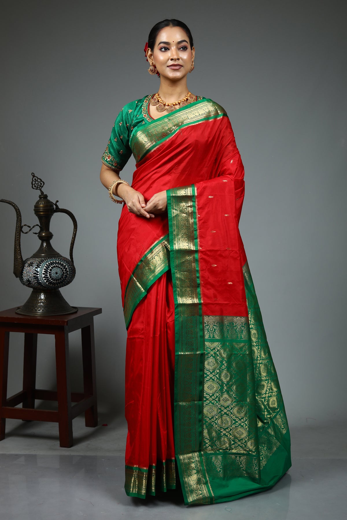 Red Pure Kanjivaram Silk Saree