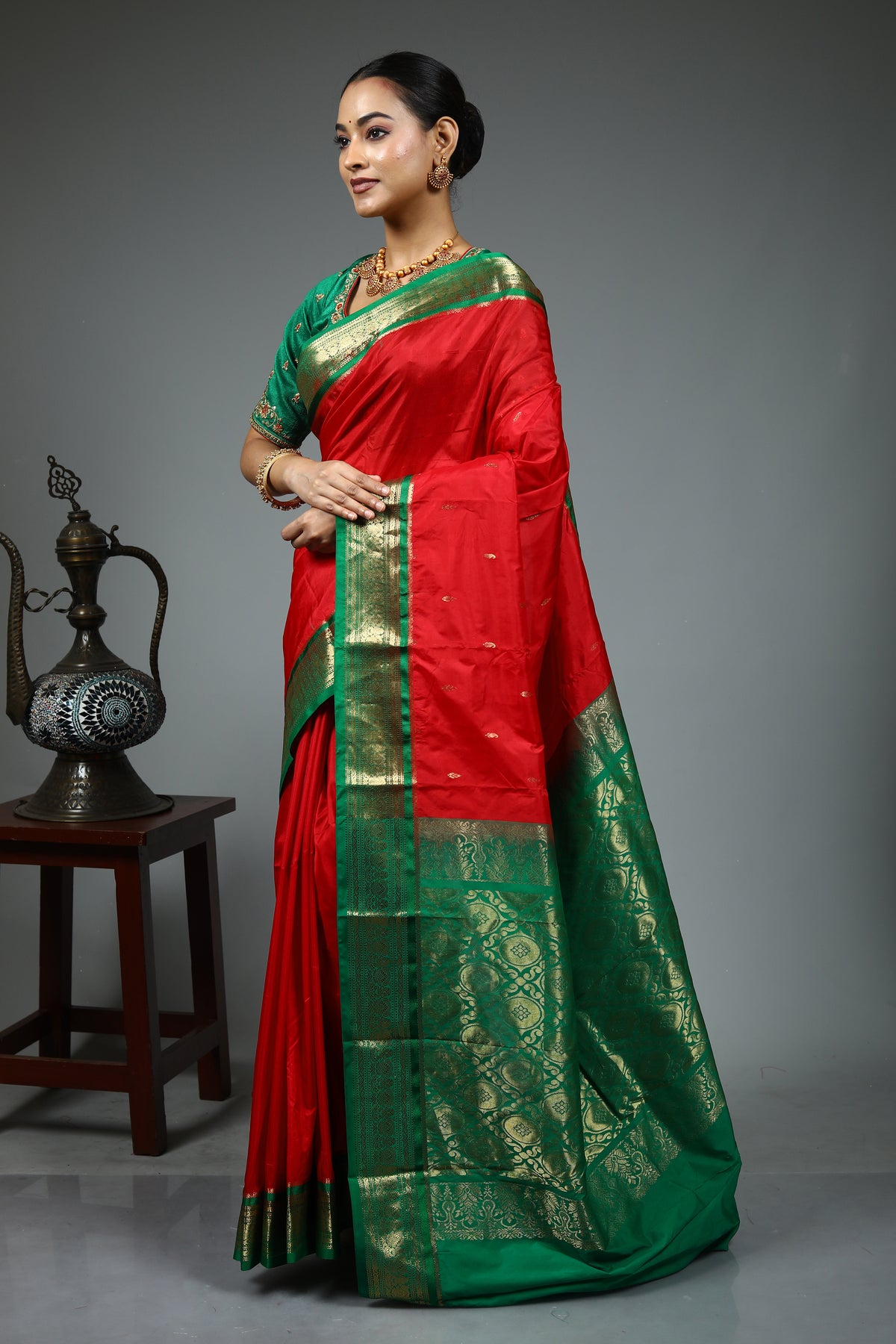 Red Pure Kanjivaram Silk Saree