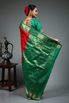 Red Pure Kanjivaram Silk Saree