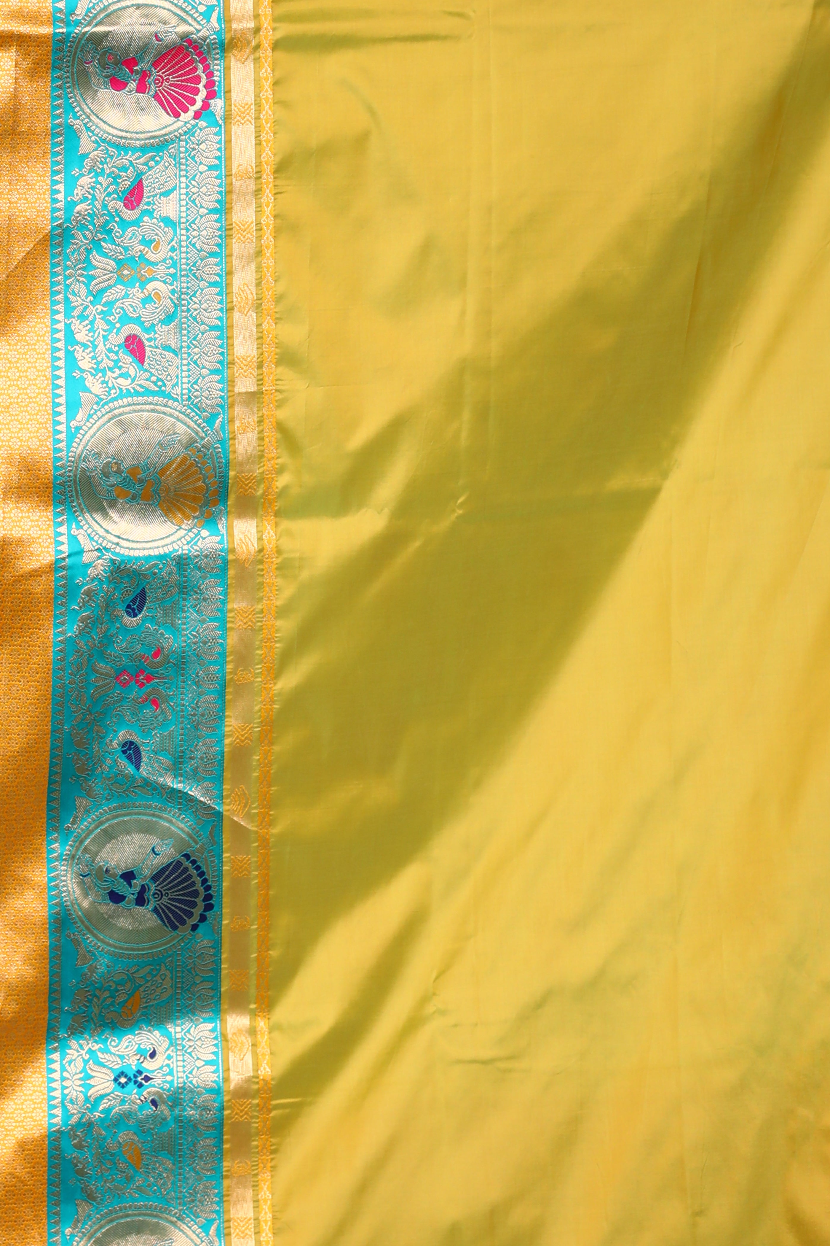 Olive Blended Art Silk Saree