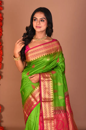 Green Pure Kanjivaram Silk Saree - Keya Seth Exclusive
