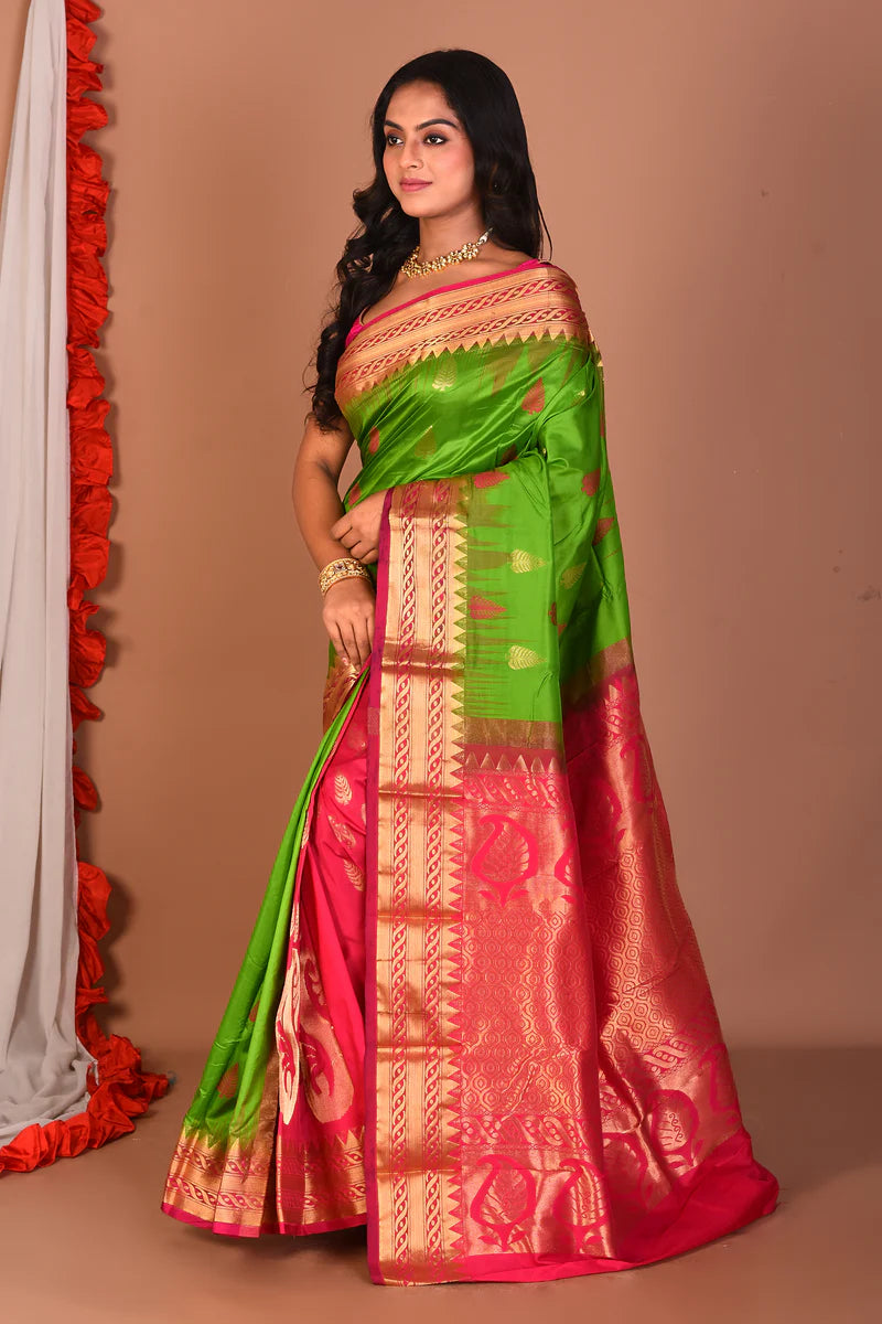 Green Pure Kanjivaram Silk Saree - Keya Seth Exclusive