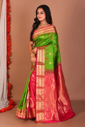 Green Pure Kanjivaram Silk Saree - Keya Seth Exclusive