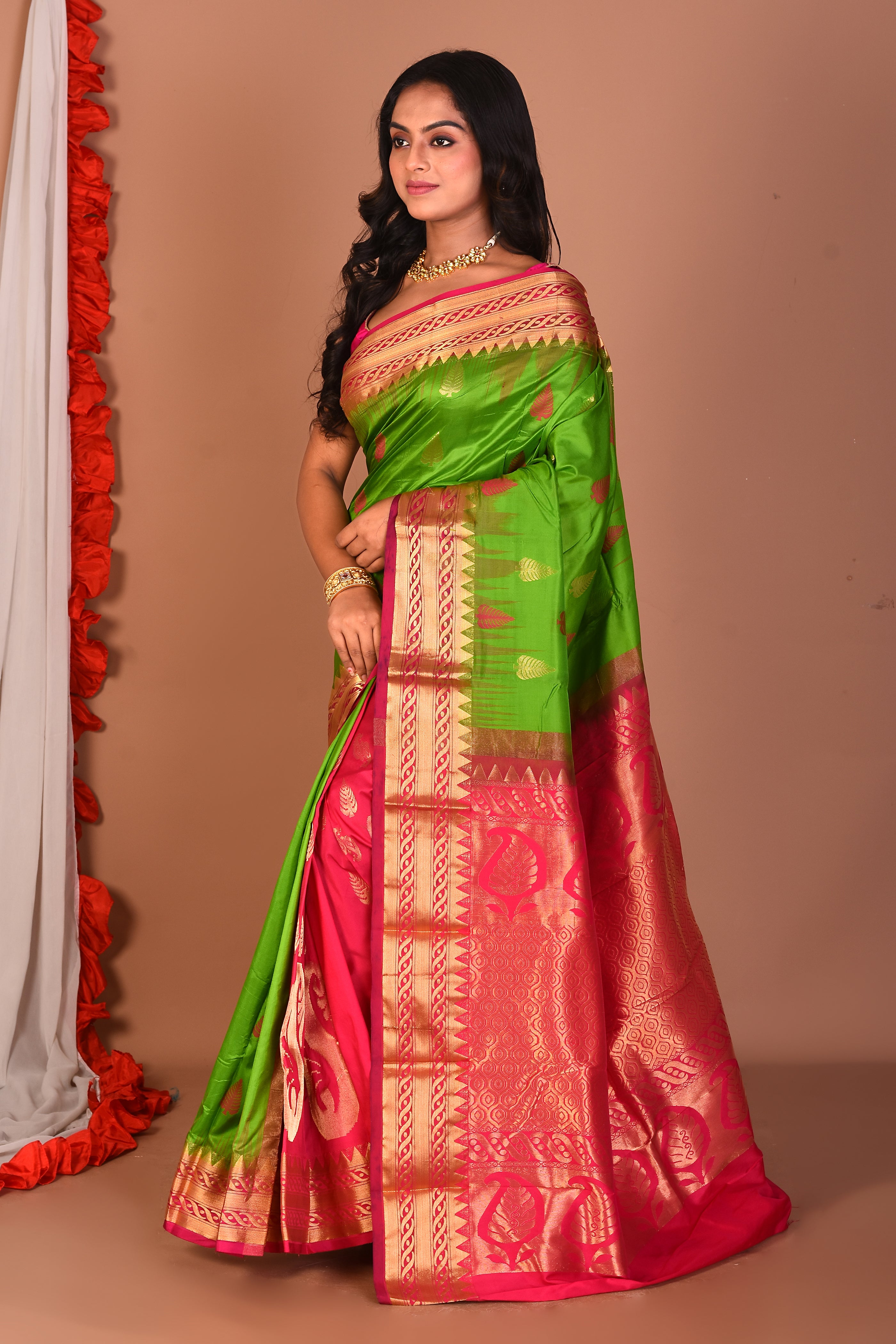 Green Pure Kanjivaram Silk Saree - Keya Seth Exclusive