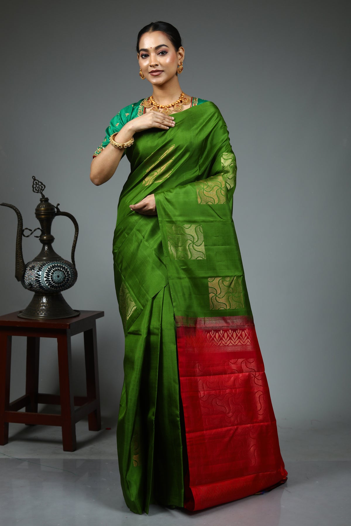 Green Pure Kanjivaram Silk Saree