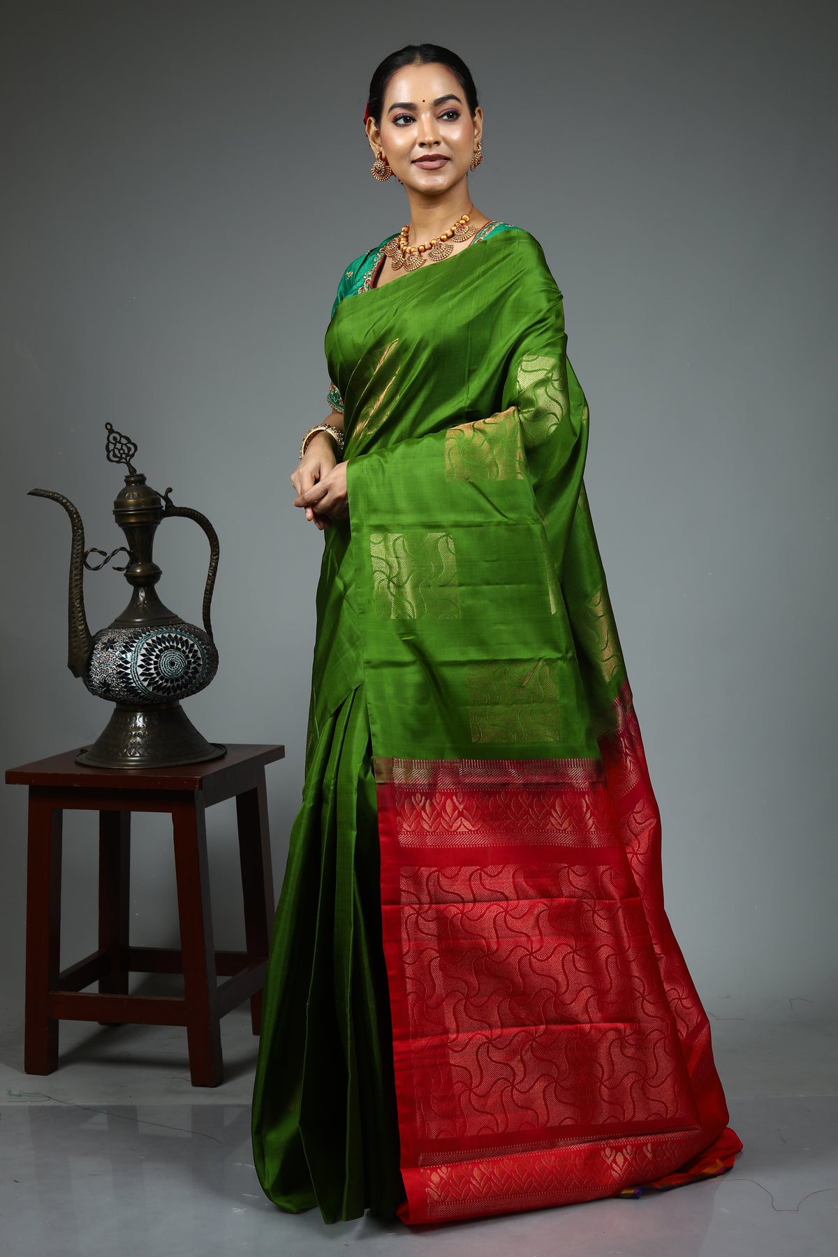 Green Pure Kanjivaram Silk Saree