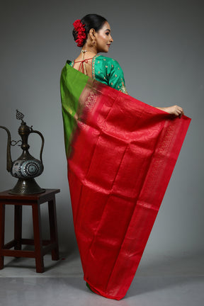 Green Pure Kanjivaram Silk Saree