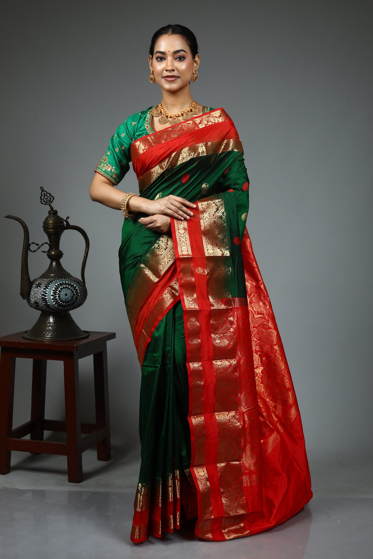 Red Pure Kanjivaram Silk Saree