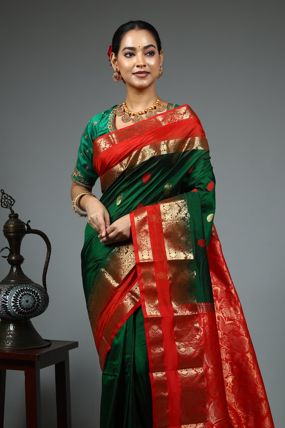 Red Pure Kanjivaram Silk Saree