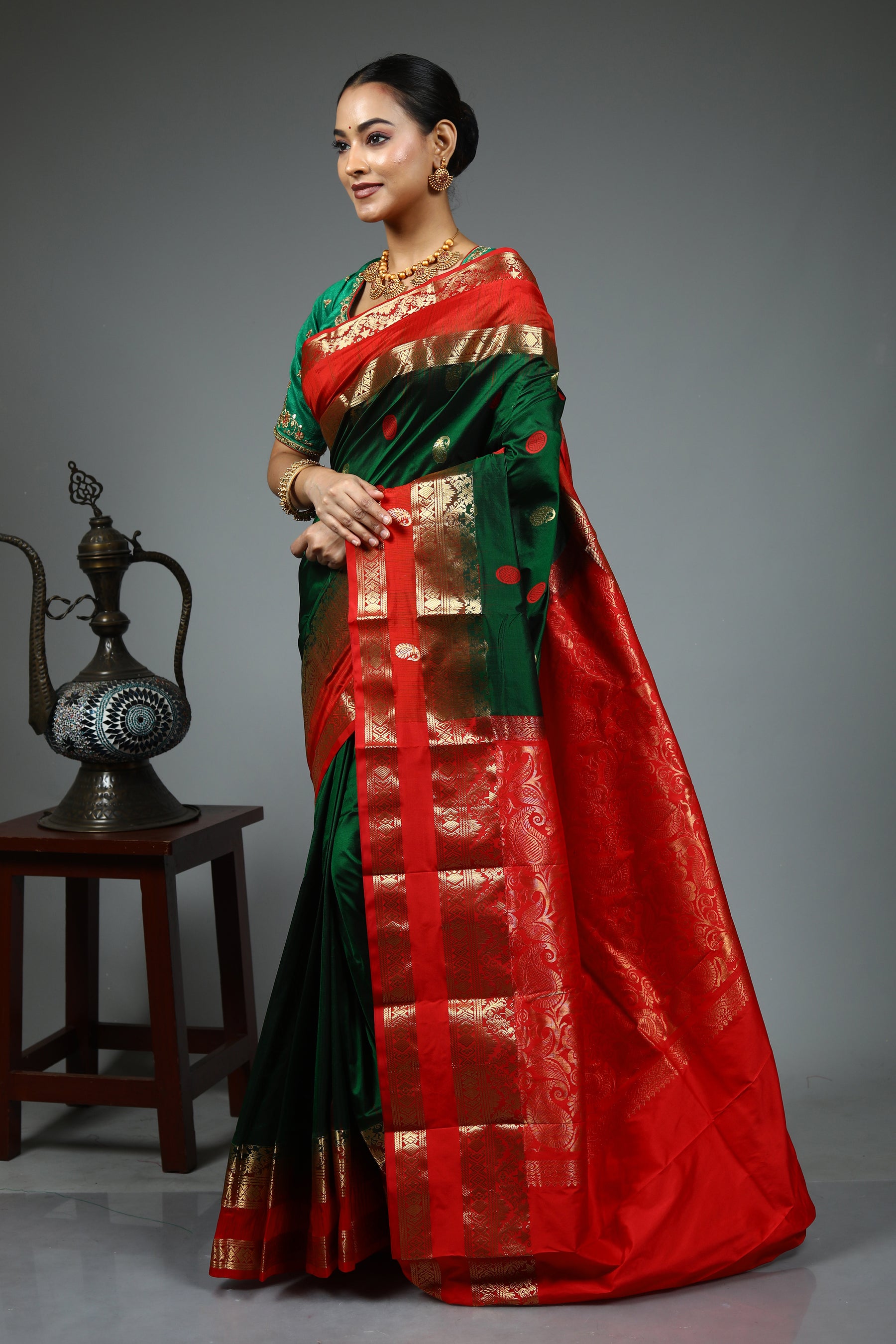 Red Pure Kanjivaram Silk Saree