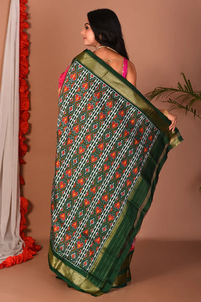 Pink Pure Ikkat Silk Saree - Keya Seth Exclusive