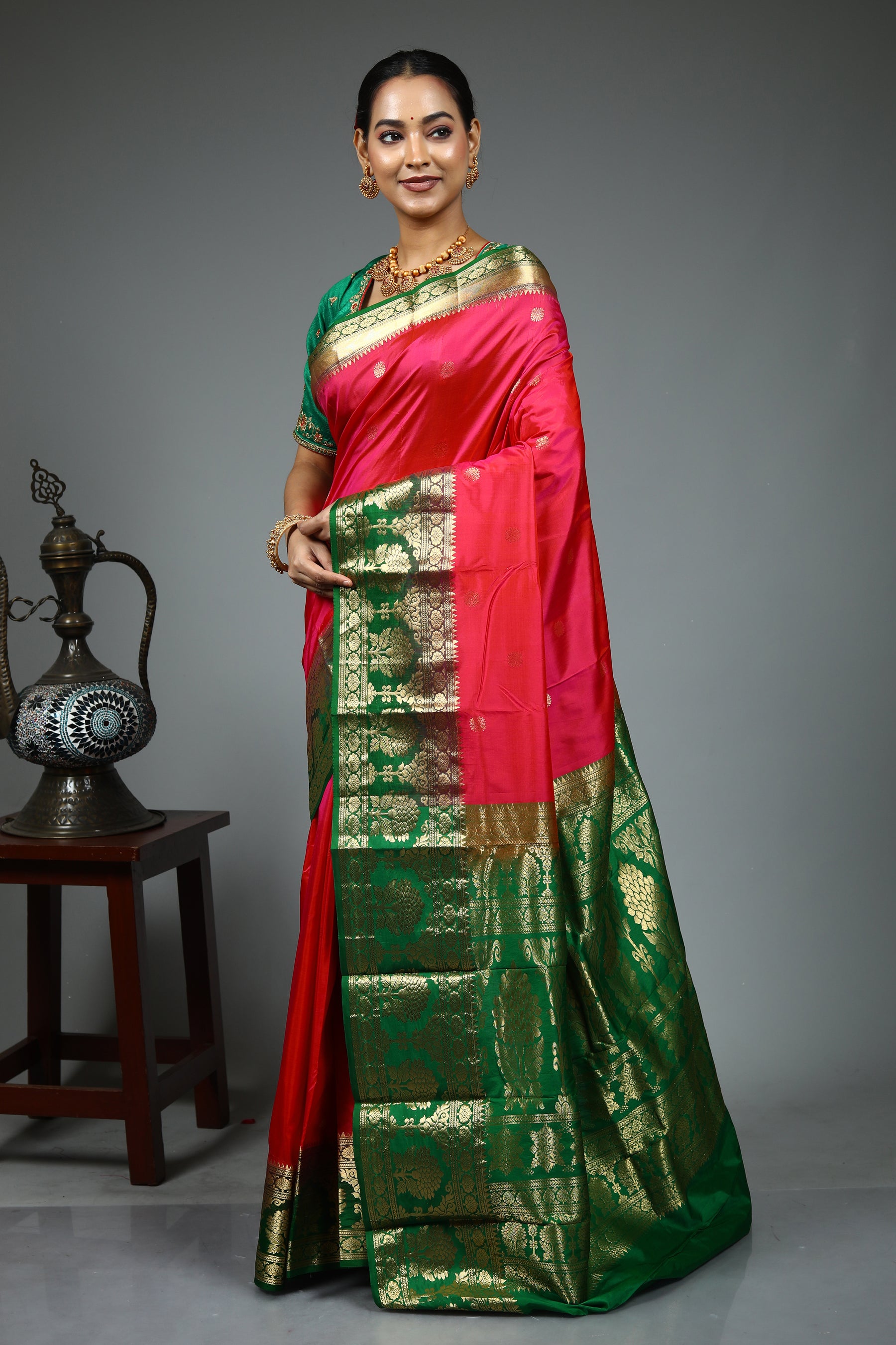 Red Kanjivaram Silk Saree