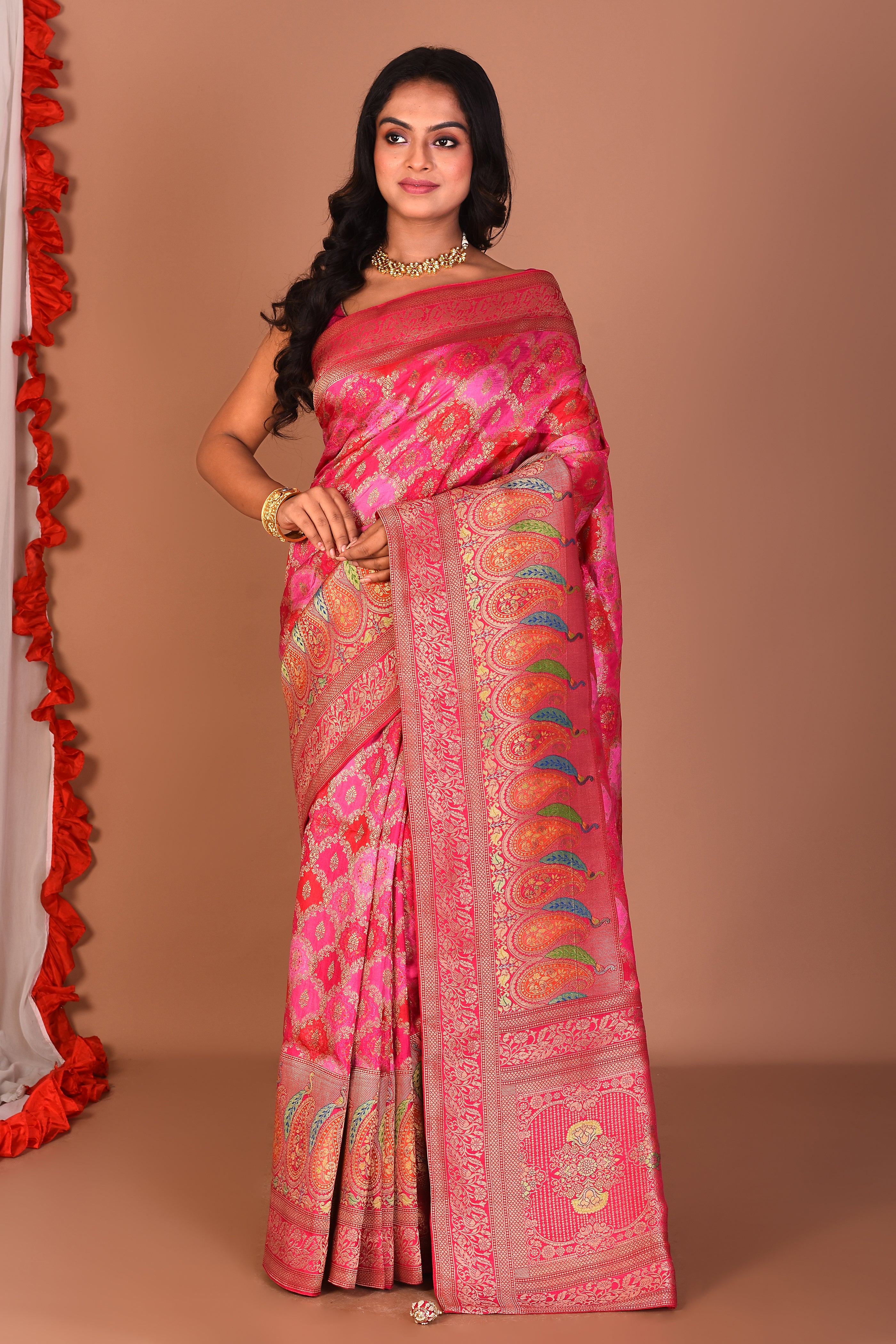 Rani Blended Printed Silk Saree - Keya Seth Exclusive