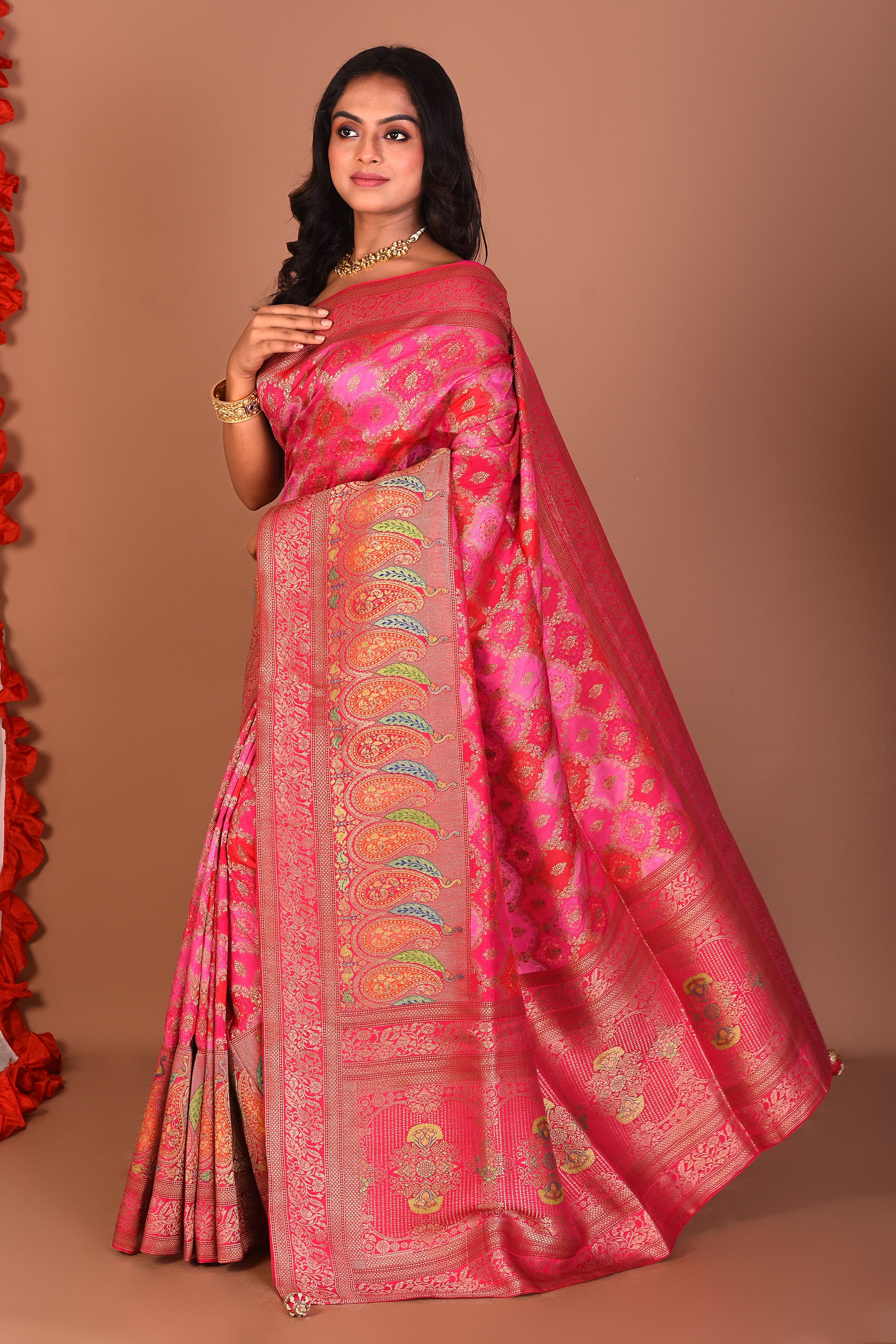 Rani Blended Printed Silk Saree - Keya Seth Exclusive