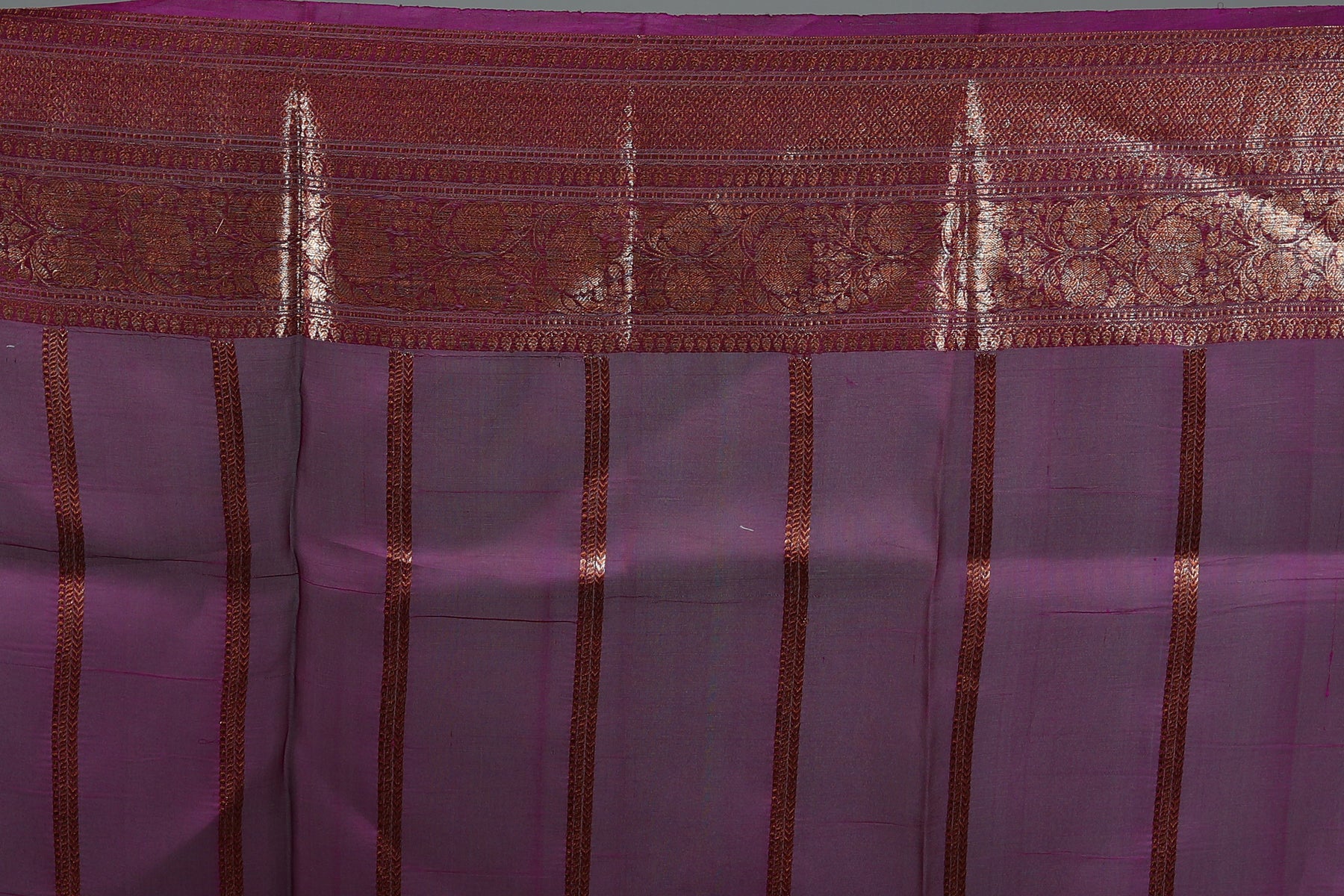 Purple Pure Kora Saree