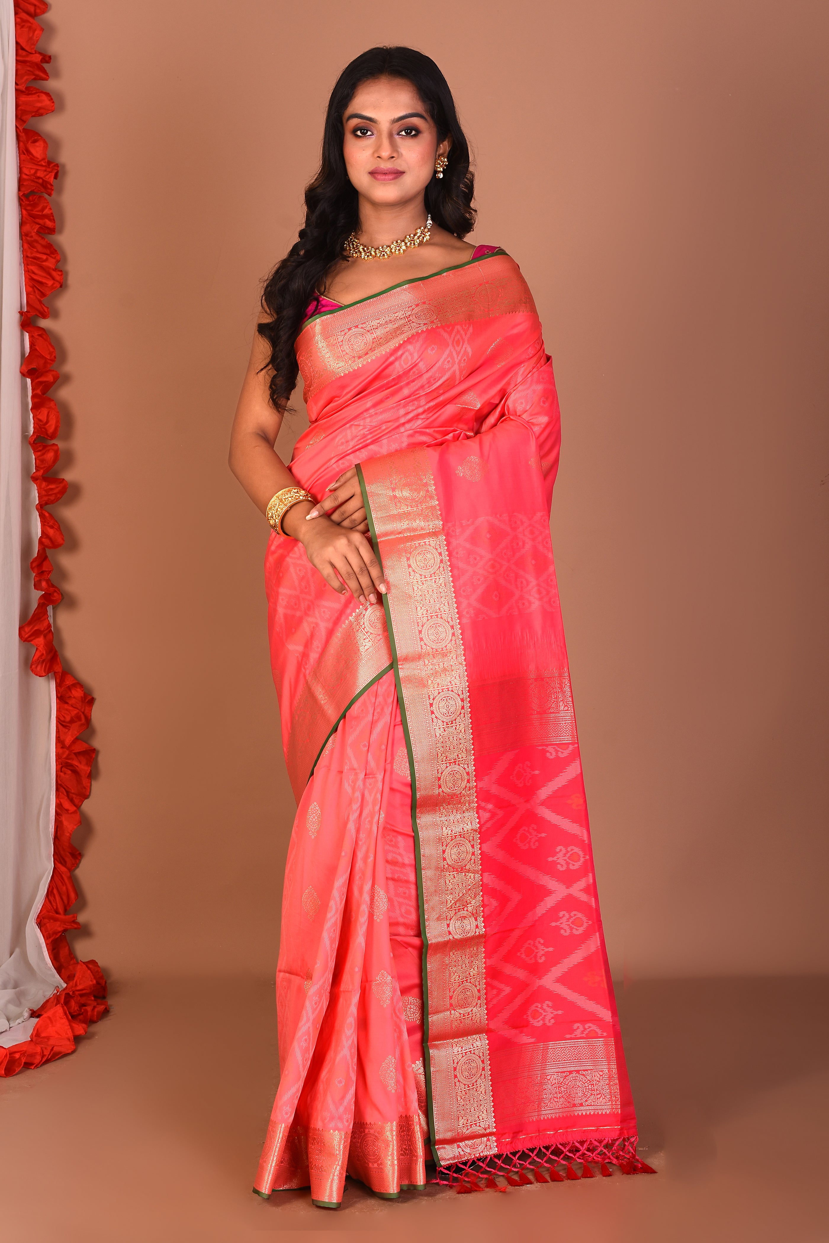 Pink Blended Bangalore Silk Saree - Keya Seth Exclusive