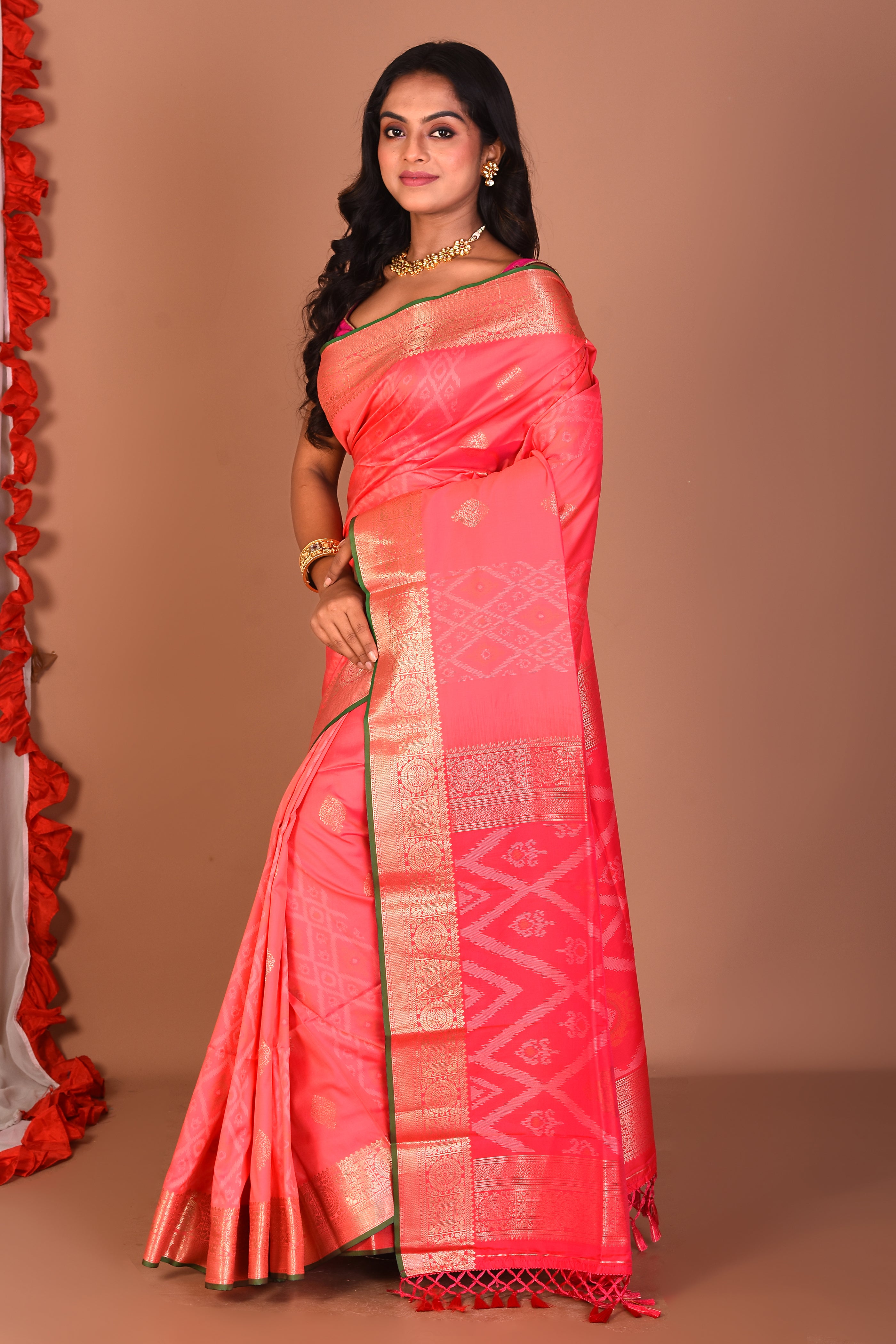 Pink Blended Bangalore Silk Saree - Keya Seth Exclusive