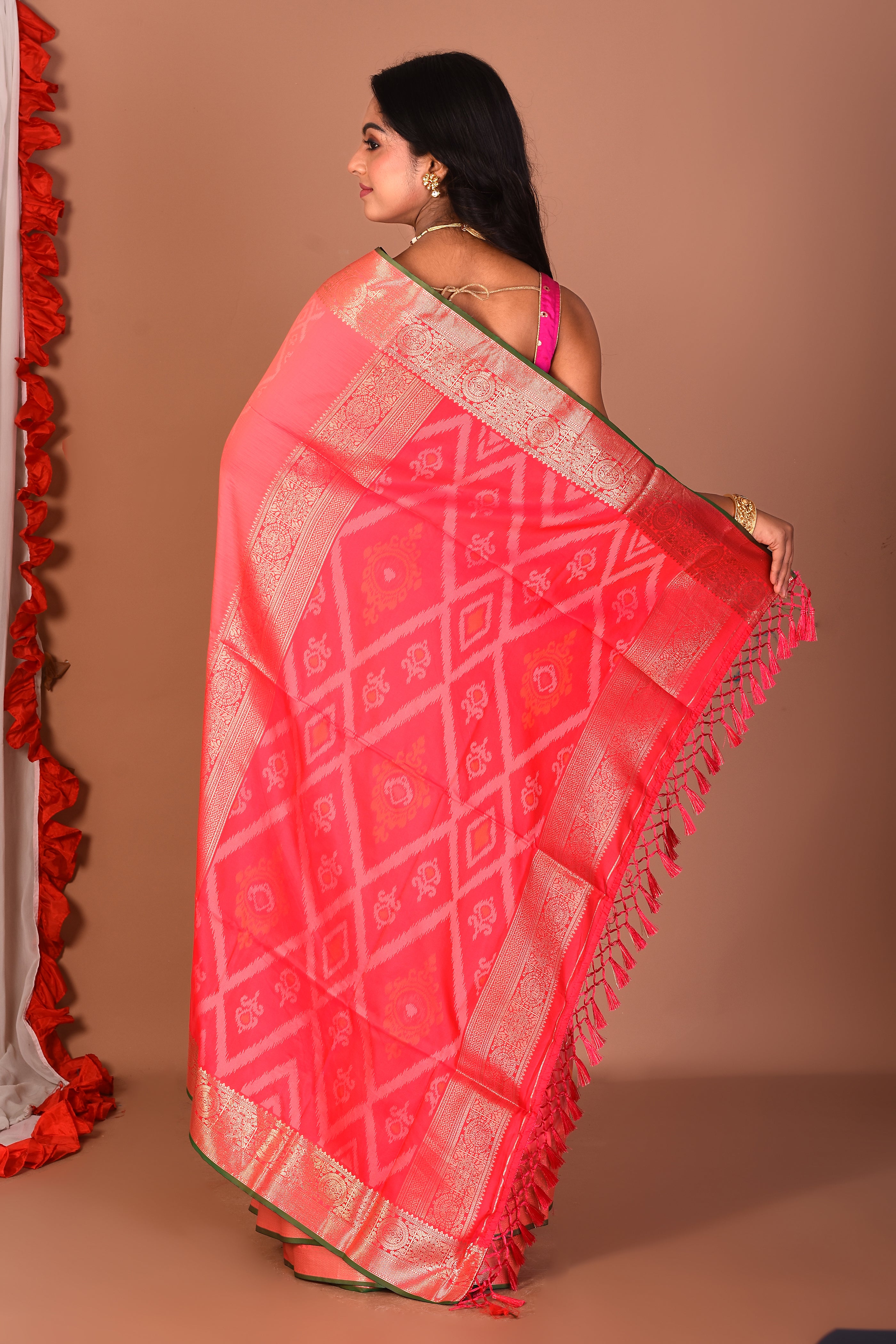 Pink Blended Bangalore Silk Saree - Keya Seth Exclusive