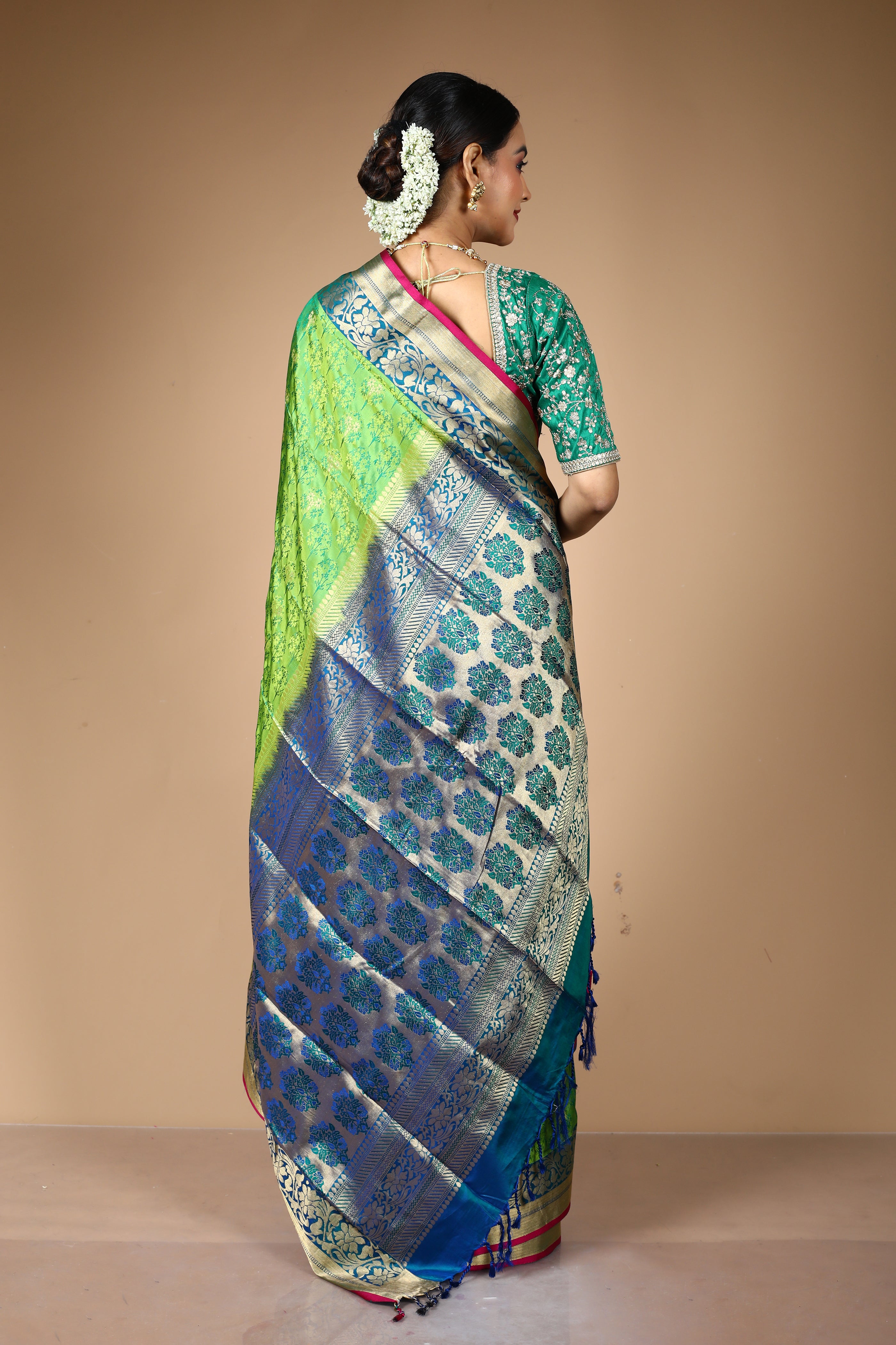 Green Pure Aarni Silk Saree
