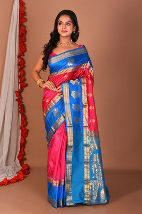 Pink Pure Kanjivaram Silk Saree - Keya Seth Exclusive