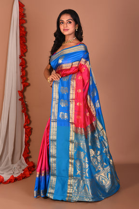 Pink Pure Kanjivaram Silk Saree - Keya Seth Exclusive