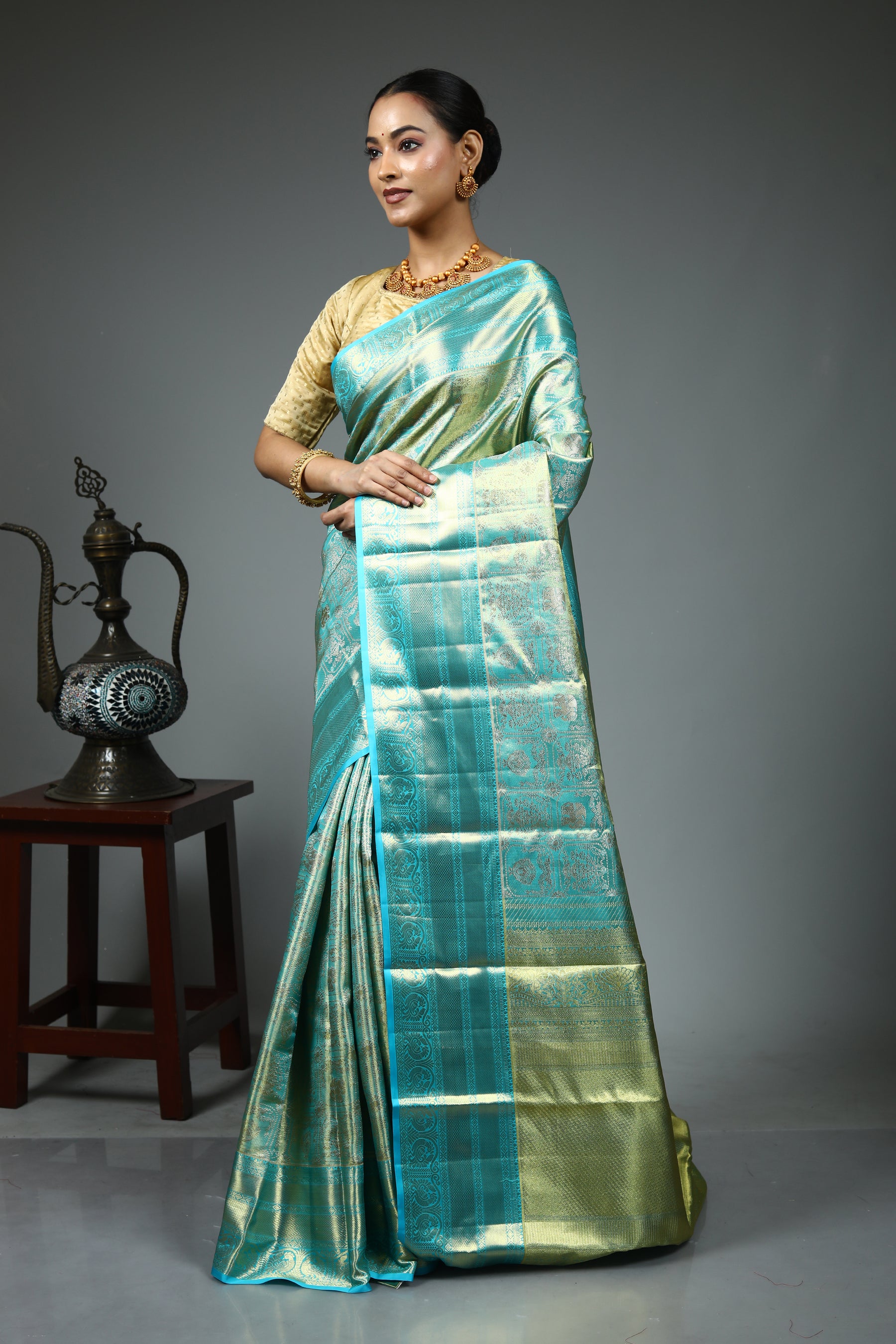 Light Green Tissue Saree