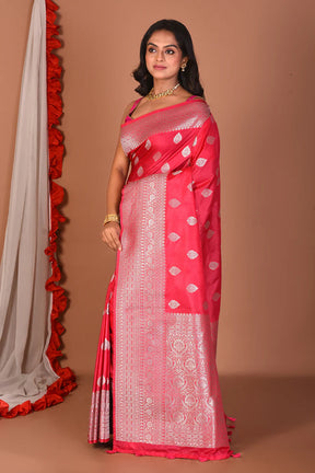 Pink Blended Mashru Silk Saree - Keya Seth Exclusive