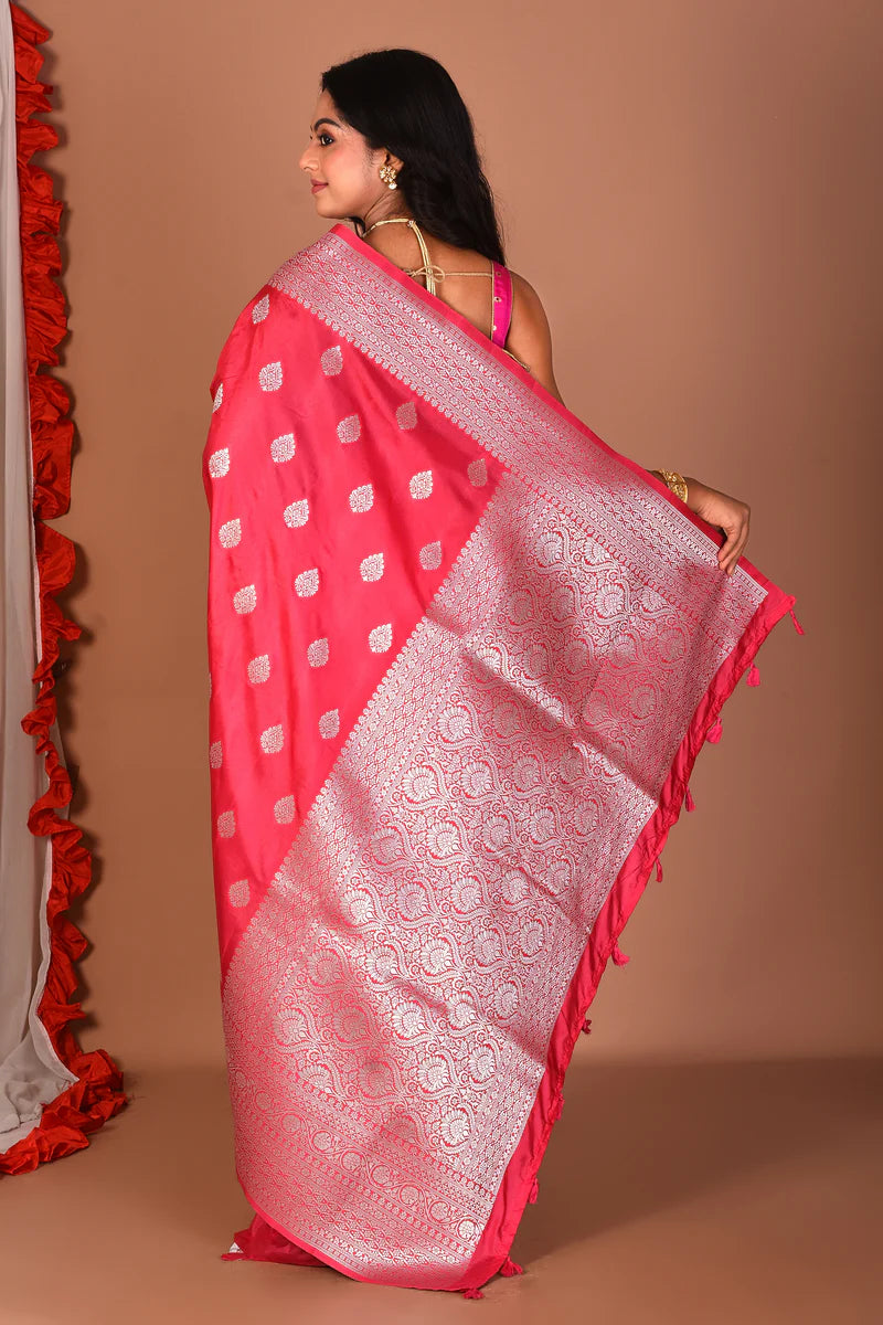Pink Blended Mashru Silk Saree - Keya Seth Exclusive